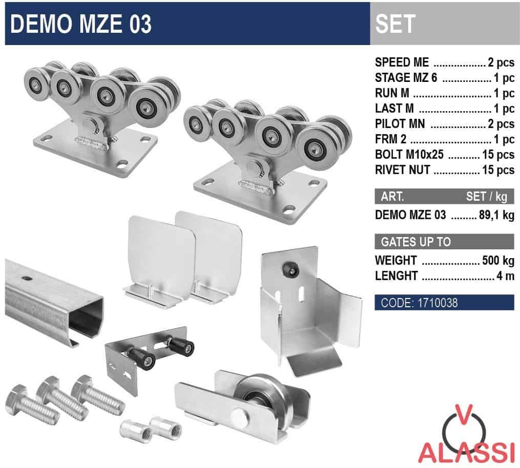 CAIS DEMO set — sve komponente samonosivog sistema M serije
