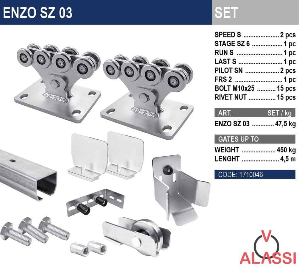 CAIS ENZO set — sve komponente samonosivog sistema S serije